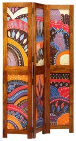 vidaXL Divisor de Ambiente 3 Painéis Castanho Mel 35x1.5x160 cm Madeira Sólida Acácia