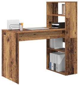 Secretária com Armazenamento Madeira Antiga 113x54x120 cm Madeira Enge