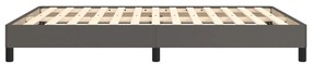 Estrutura de cama 140x190 cm couro artificial cinzento