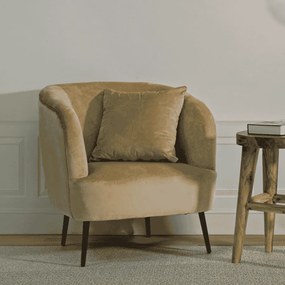 POLTRONA CASTANHA COM ALMOFADA 73X66X78 CM
