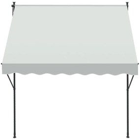 Toldo Portátil Retrátil com Manivela - 200x170x200-290cm - Creme