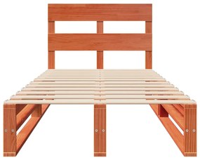 Cama sem colchão 100x200 cm pinho maciço castanho-mel
