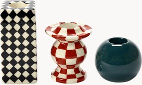 Castiçais em grés com acabamento manual Les Objets Mouleversants, conjunto de 3