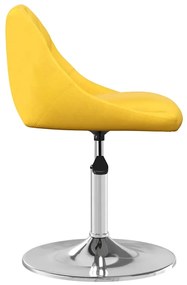 Cadeiras de jantar giratórias 2 pcs veludo amarelo mostarda
