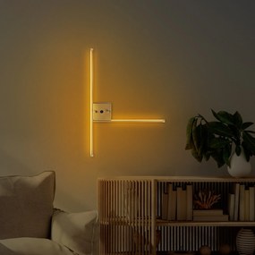 Candeeiro de Parede Sarf - Dourado - 61cm x 42cm x 3cm