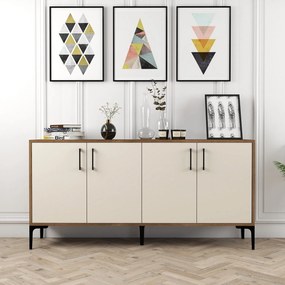 Console Kiev – Walnut/Cream – 160 cm