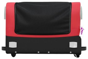 Reboque para bicicleta 45 kg ferro preto e vermelho