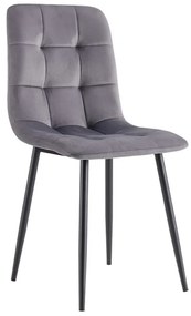 Cadeira Stuhl Veludo - Cinza
