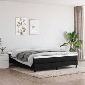 Estrutura de cama sem colchão 180x200 cm tecido preto
