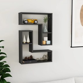 vidaXL Estantes de parede 2 pcs 50x15x50 cm contrapl. cinza brilhante