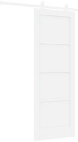 Porta Deslizante com Conjunto de Ferragens Branca 73,5x198,5 cm de Mad