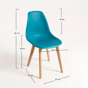 Cadeira Kelen - Verde-azulado