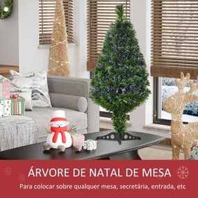 Árvore de Natal 90cm Artificial Árvore com Suporte Fibra Óptica 4 Cores material PVC Φ48x90 cm