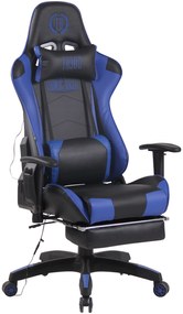 Cadeira Gaming Turbo XFM em imitação de pele com aquecimento preto/azul