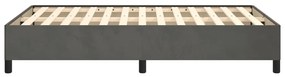 Estrutura de cama sem colchão 120x190 cm Veludo cinza escuro