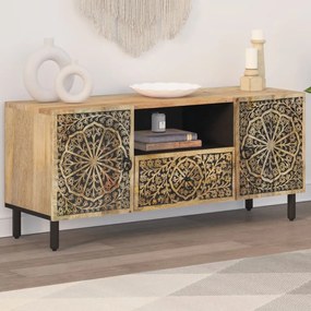 vidaXL Móvel de TV 105x33x46 cm madeira de mangueira maciça
