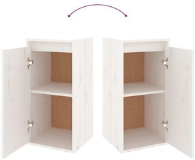 Móveis de TV 4 pcs madeira de pinho maciça branco