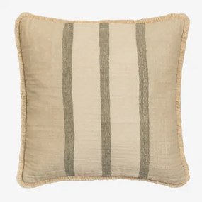 Almofada Quadrada 45x45 Cm Em Algodão Nyland Beige Creme - Sklum