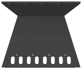 Fogueira vidaXL Preta 48x48x40 cm em Aço