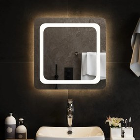 Espelho de casa de banho com luzes LED 50x50 cm