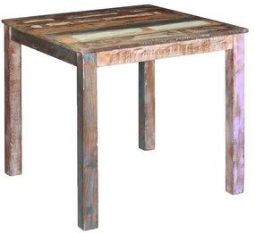 vidaXL Mesa de jantar 80x82x76 cm madeira reciclada maciça