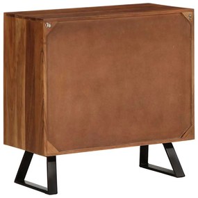 Armário gavetas 70x35x70 cm madeira maciça acácia castanho mel
