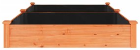 Canteiro elevado c/ forro 240x120x25 cm abeto maciço castanho