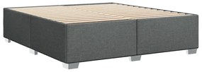 Cama com molas/colchão 180x200 cm tecido cinzento-escuro
