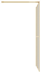 Divisória de chuveiro 118x195 cm vidro transparente ESG dourado