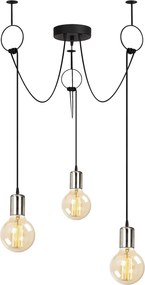 Candeeiro Chandelier Sirin – Preto Níquel – Diâmetro 80 cm x Altura 11