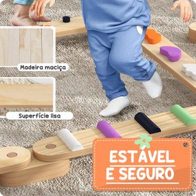 AIYAPLAY Traves de Equilíbrio Jogo de Equilíbrio de Madeira para Crian