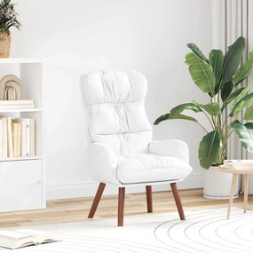 Poltrona Relaxante vidaXL em Couro Sintético Branco