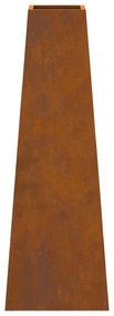Fogueira vidaXL 50x35x100 cm Aço Envelhecido