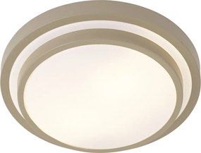 Plafon moderno taupe com branco 34cm IP44 - Walden