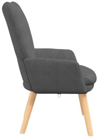 Poltrona Relaxante VidaXL em Tecido de Corduroy Cinza Escuro