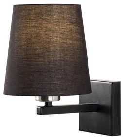 Candeeiro de Parede Profil – Preto/Níquel/Cream – 18 x 24 cm