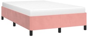 Estrutura de cama 120x200 cm veludo rosa
