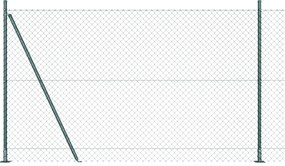 Cerca de Arame com 7 postes flangeados 1,5x10 m em aço galvanizado