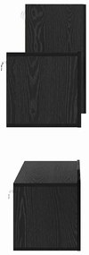 Conjunto de móvel de TV 4 pcs Carvalho Preto 30.5 x 30 x 60 cm