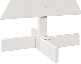 Árvore Natal decorativa 80 cm madeira de pinho maciça branco