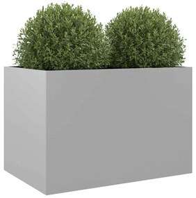 Vaso/floreira 62x47x46 cm aço galvanizado prateado