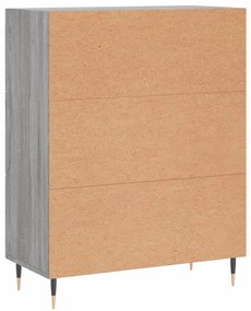 Aparador 69,5x34x90 cm derivados de madeira cinzento sonoma