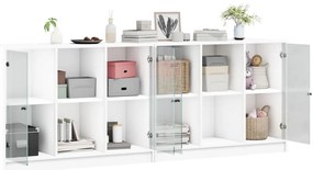 Estante c/ portas 204x37x75 cm derivados de madeira branco