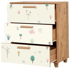 Cómoda Leva Gravis – Atlantic Pine White – 80 cm x 95 cm x 43 cm