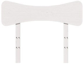 Cabeceira 100 cm madeira de pinho maciça branco
