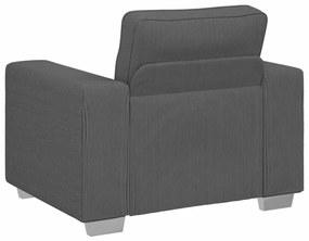 Poltrona 60 cm tecido corduroy cinzento-escuro
