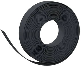 Bordas de jardim 4 pcs 10 m 10 cm polietileno preto