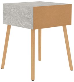 Mesa de cabeceira 40x40x56 cm derivados madeira cinza cimento