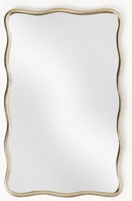 Espelho de parede com moldura ondulada em metal Reggie