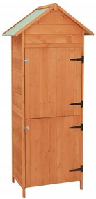Armário de arrumação para jardim 42,5x64x190 cm castanho
